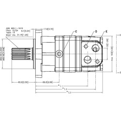 Silnik orbitalny, wał Ø 1-1/4" Z-14 80cc