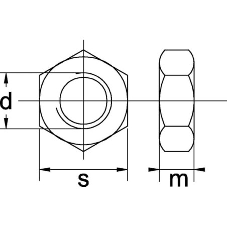 Nakrętka sześciokątna DIN934 stalowa ocynk ogniowy kl. 8 M10x1.50 Kramp