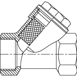 Filtr skośny gwint zewnętrzny 1" 100 mesh