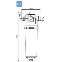 Filtr przepływowy gwint zewnętrzny 2" 100/32 mesh 800 l/min