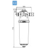Filtr przepływowy gwint zewnętrzny 2" 100/32 mesh 800 l/min