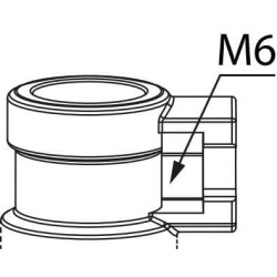 Korpus rozpylacza z mocowaniem przegubowym na rurę Ø 8 mm 0.5B