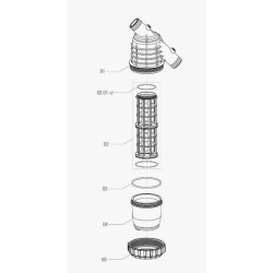Filtr przepływowy gwint zewnętrzny 2" 100 mesh / 32 mesh
