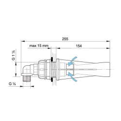 Mieszadło do opryskiwacza hydrauliczne 1.5 mm 90°