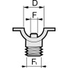 Obejma do uchwytu dyszy, gwint wewnętrzny 1/4"