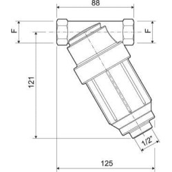 Filtr przepływowy 1/2" 110 l/min 50 mesh, 50 bar