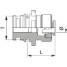 Łącznik prosty z przyłączem widełkowym T1M x 3/8"