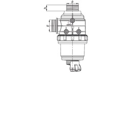 Filtr ssący gwint zewnętrzny 2" z zaworem i pokrętłem do odblokowania zaworu 32 mesh 200-260 l/min