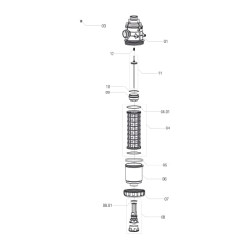 Filtr ssący gwint zewnętrzny 2" z zaworem i pokrętłem do odblokowania zaworu 32 mesh 200-260 l/min
