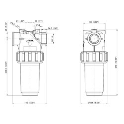 Filtr przepływowy gwint zewnętrzny 1-1/4" 100 mesh 200-280 l/min