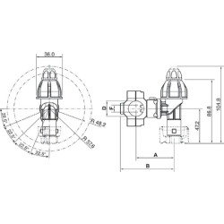 Korpus rozpylacza z uchwytem 1/2" 10 mm