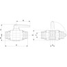 Elektrozawór kulowy 2-drożny z przyłączem widełkowym T7 męski