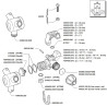 Korpus rozpylacza 3-krotny do rury 33,3mm (1") z przyłączem 10mm, do nakrętki bagnetowej i 3/8"BSP