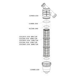 Filtr ciśnieniowy skośny 1i1/2" 80/32 mesh Inox