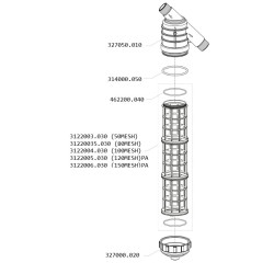 Filtr ciśnieniowy skośny 1i1/4" 100 mesh Inox