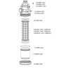 Filtr ssawny 1i1/4" 80 Mesh wkład Inox żółty gwint 24mm