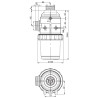 Filtr ssawny 2" 50 Mesh wkład Inox niebieski , gwint 24mm