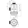 Filtr ssawny 3" 32 Mesh wkład Inox czerwony, gwint 35mm