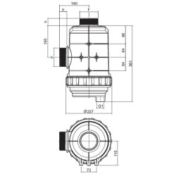Filtr ssawny 3" 80 Mesh wkład Inox żółty, gwint 35mm