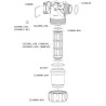 Filtr liniowy T5 Inox 50mesh wkład żółty