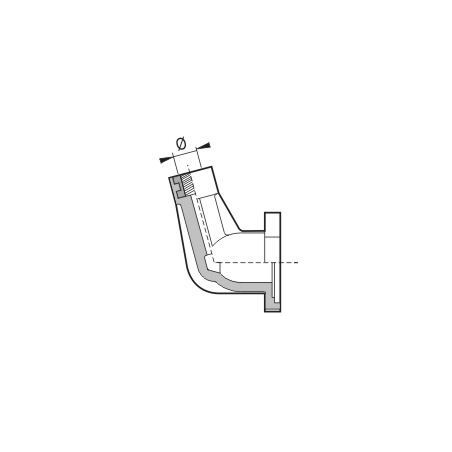 Przyłącze manometru Arag 473 kołnierz wewnętrzny 1/4" BSP
