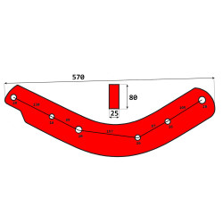 Grządziel V&N 25x80 L-570mm RH60 VNRPE200016