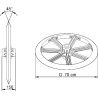 Pierścień ugniatający 700 mm 45° Evers