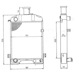 Chłodnica wody 380x540 Case, Steyr