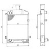 Chłodnica wody 380x540 Case, Steyr