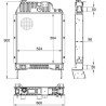 Chłodnica wody 600x790 Massey Ferguson 3645, 8110, 8120, 9130, 6190