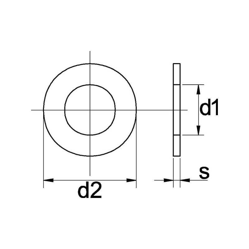 Podkładka M4x9x0.8 mm, stal szlachetna A4 DIN 125a Kramp