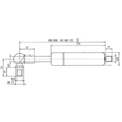 Sprężyna gazowa 422mm 1900N typ D Stabilus