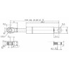 Sprężyna gazowa 320mm 200N typ B Stabilus