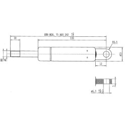 Sprężyna gazowa 242mm 200N typ F Stabilus