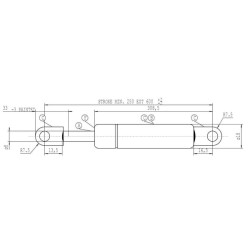 Sprężyna gazowa 600mm 150N typ B Stabilus