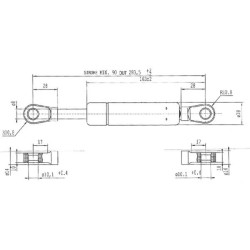 Sprężyna gazowa 280mm 520N typ B Stabilus