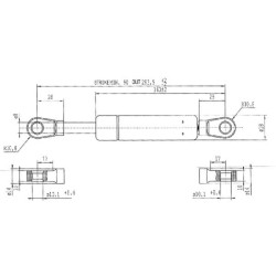 Sprężyna gazowa 280mm 380N typ B Stabilus