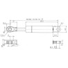Sprężyna gazowa 318mm 300N typ B Stabilus