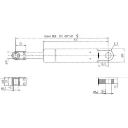 Sprężyna gazowa 500mm 450N typ B Stabilus