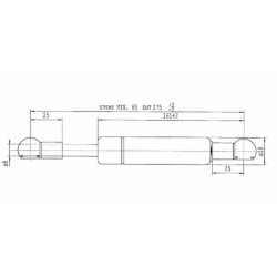 Sprężyna gazowa 275mm 350N typ C Stabilus