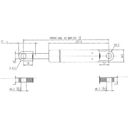 Sprężyna gazowa 225mm 120N typ B Stabilus