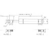 Sprężyna gazowa 225mm 250N typ B Stabilus