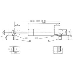 Sprężyna gazowa 485mm 500N typ D Stabilus