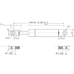 Sprężyna gazowa 585mm 400N typ B Stabilus