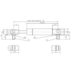 Sprężyna gazowa 445mm 150N typ D Stabilus