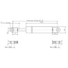 Sprężyna gazowa 485mm 1150N typ B Stabilus