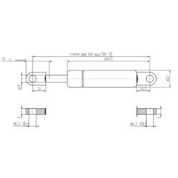 Sprężyna gazowa 785mm 250N typ B Stabilus