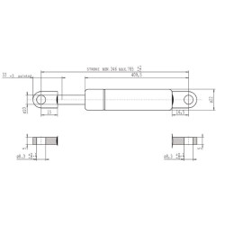 Sprężyna gazowa 785mm 500N typ B Stabilus