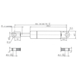 Sprężyna gazowa 785mm 600N typ B Stabilus