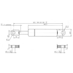 Sprężyna gazowa 885mm 600N typ B Stabilus